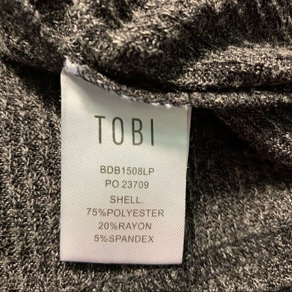 Tobi Gray Sleeveless Turtleneck Sweater Dress Sz L - Picture 4 of 6